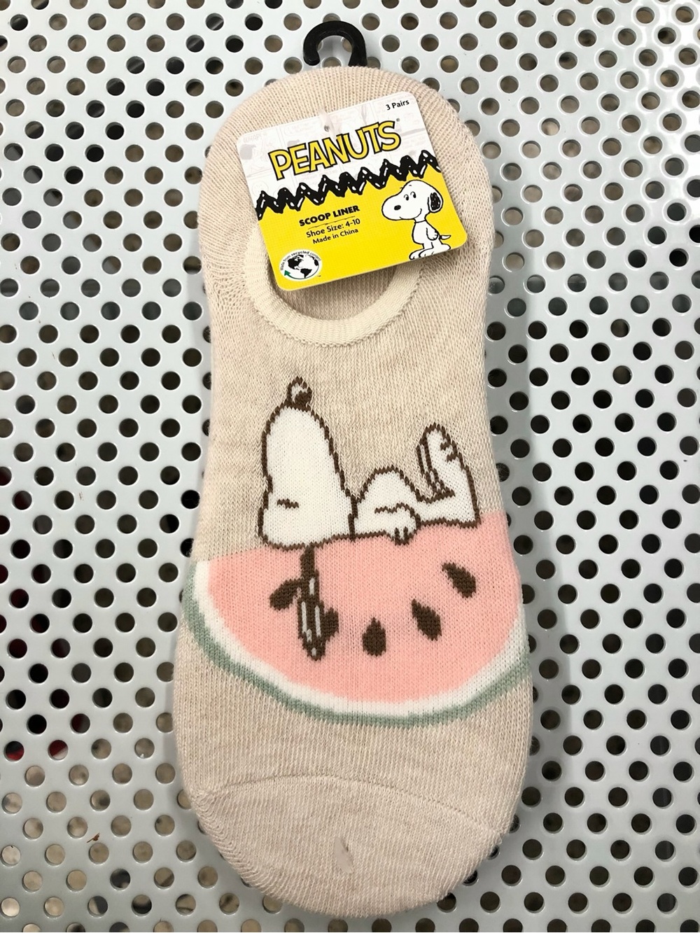 🌶️$5🌶️ NEW PEANUTS Scoop Liner Socks 3-Pack Shoe Size 4-10 Women's